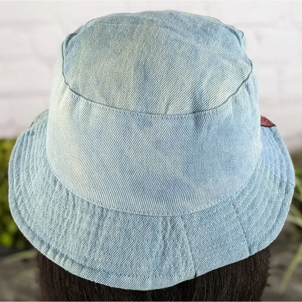Rainbow Reversable Denim/Black Bucket Hat